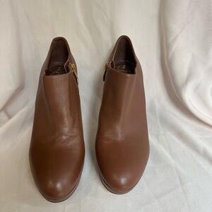 Vince Camuto Brown Leather Ankle Booties